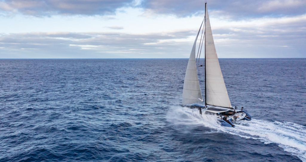 Meanwhile, some great drone shots are in from Gunboat 68 Tosca, sailed by Ken Howery/Alex Thomson. After their pitstop in the Azores, they are now over halfway to the finish in Grenada © PKC Media/Tosca