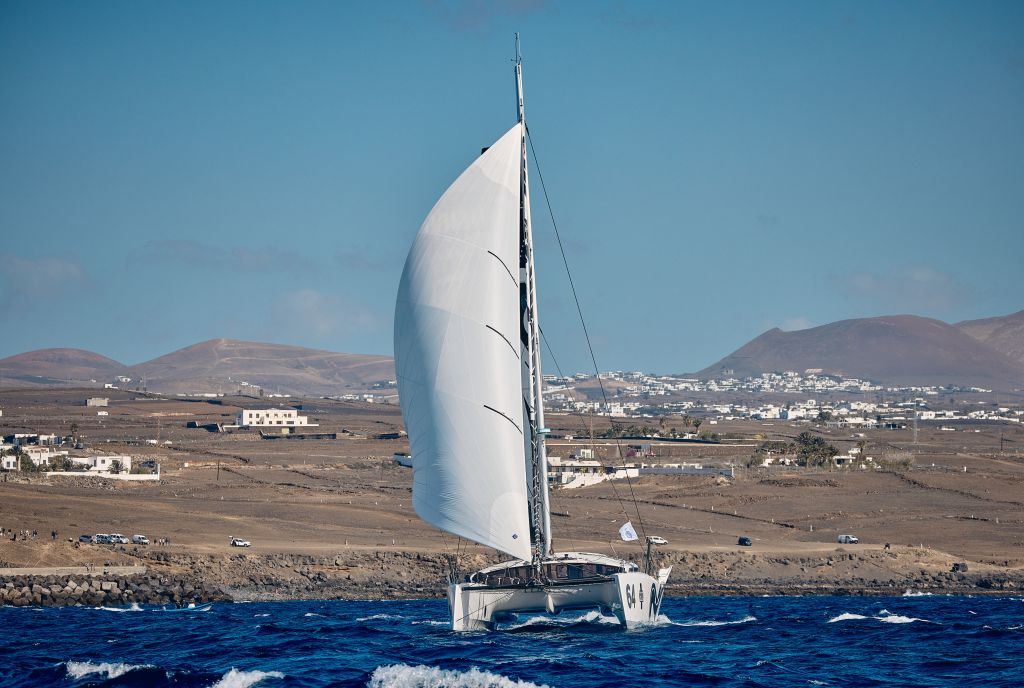 A private duel within the MOCRA Class is going on between GDD (FRA) skippered by Halvard Mabire, racing two-handed with Miranda Merron and Club Five Oceans (FRA) © James Mitchell/RORC