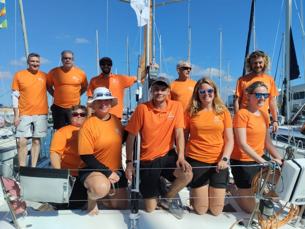 The EHO1 crew before the start in Lanzarote © James Mitchell