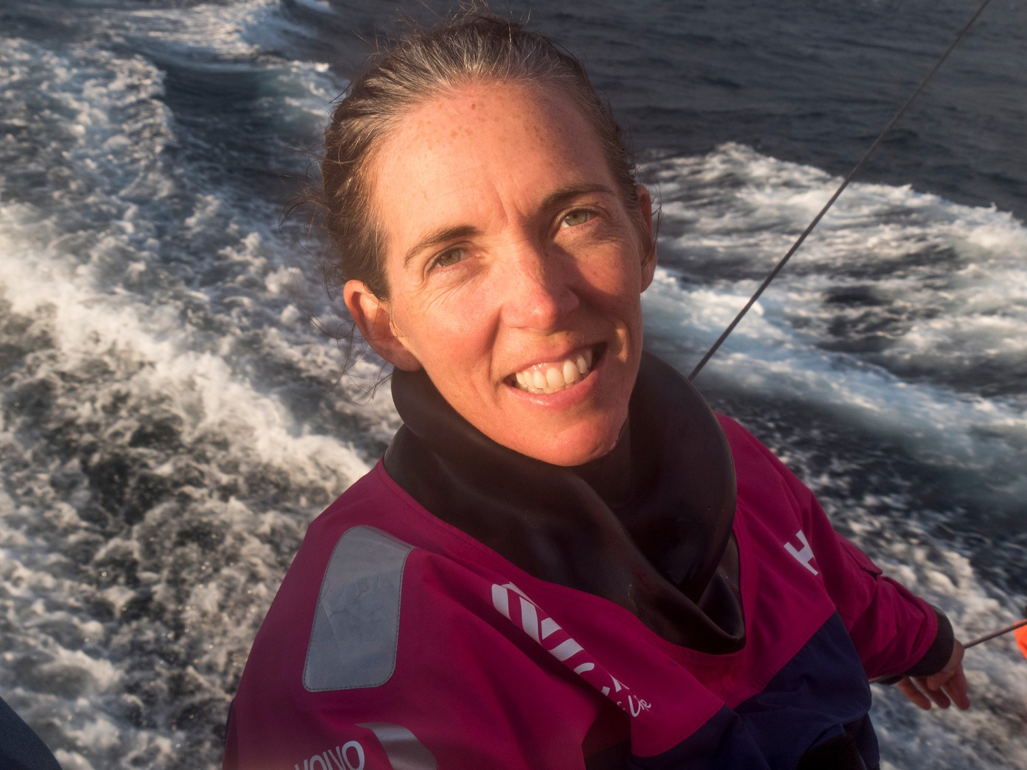 Libby Greenhalgh navigator aboard Mike Slade's Leopard