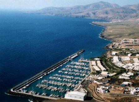 Aerial view of Puerto Calero Marina