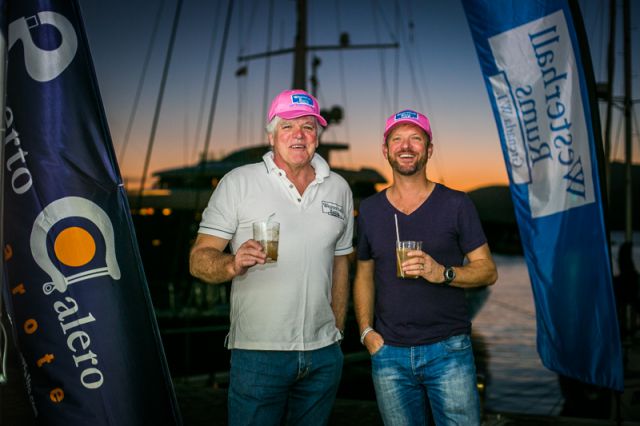 Nick Kingsman, Director of UK Sales at Westerhall Rums, with RORC Racing Manager, Nick Elliott. Credit:RORC/James Mitchell