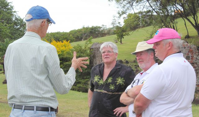 Arthur Bain talks to Nick Kingsman, Andrew McIvine and James Bremridge about the Westerhall Estate and its development. Photo RORC / Louay Habib