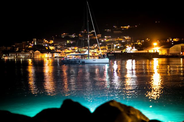 Will Apold's Canadian and Israeli team racing custom Swan 78, Valkyrie entering Camper and Nicholsons Port Louis Marina after finishing the RORC Transatlantic Race. Photo:RORC/Arthur Daniel