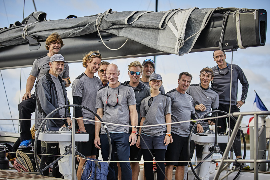 The crew of Aragon, winners of the 2016 RORC Transatlantic Race photo James Mitchel