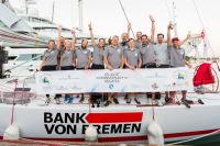 Young skipper, Alexander Beilken and crew on Bank von Bremen's J/V53 had friendly competition throughout the race with Hamburg-based boats  © RORC/Arthur Daniel 