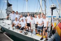 Tilmar Hansen, skipper of German Elliott 52 Outsider was delighted to win the ORC Division overall © RORC James Mitchell