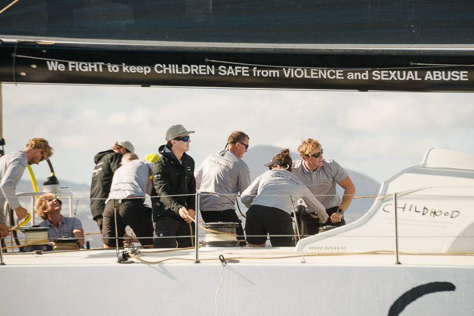 The deep dive south has paid dividends for the team on board VO65 Childhood I © Joaquin Vera/RORC/Calero Marinas