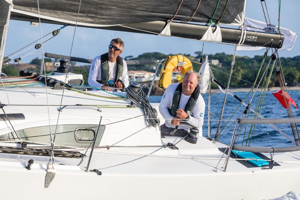 Overall winners, Jangada, approaching the finish line at Camper & Nicholsons Port Louis Marina, Grenada - Photo © RORC / Arthur Daniel