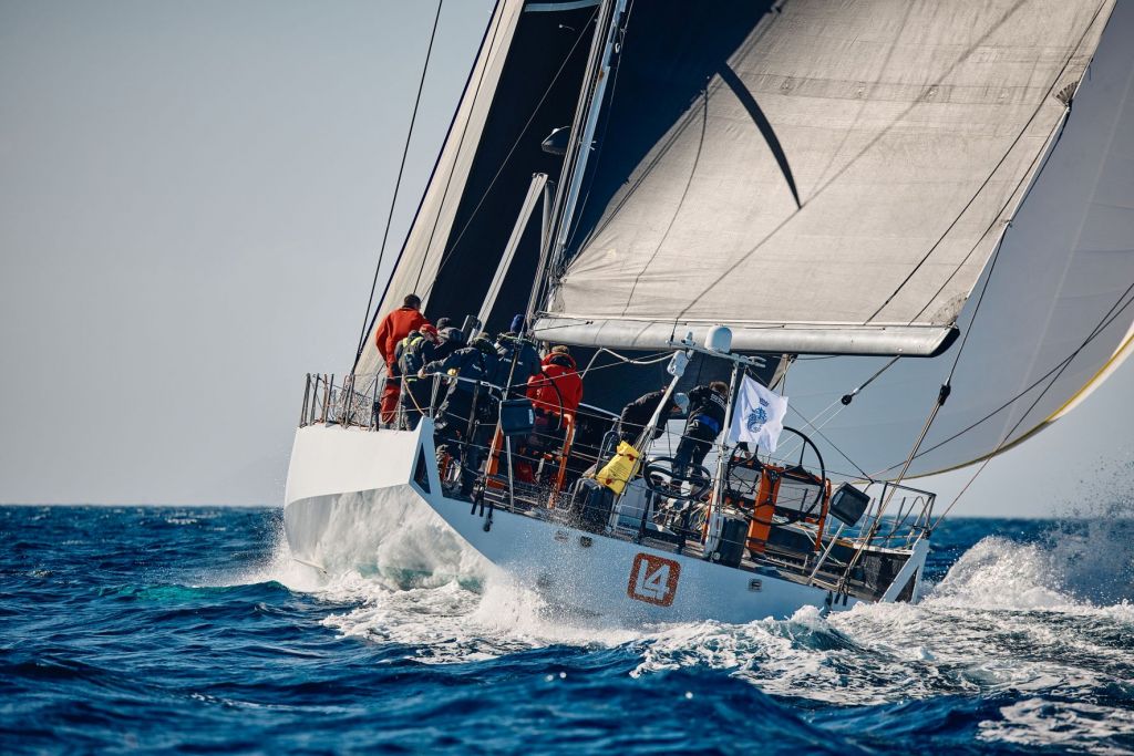 Volvo 70 L4 Trifork, skippered by Joern Larsen, is doing well en route to Grenada © RORC/James Mitchell